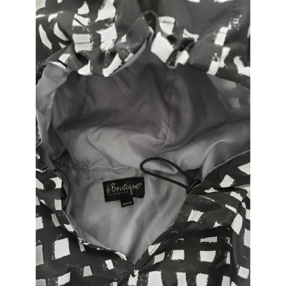 B.boutique gray black reversible/packable poncho - Picture 6 of 7